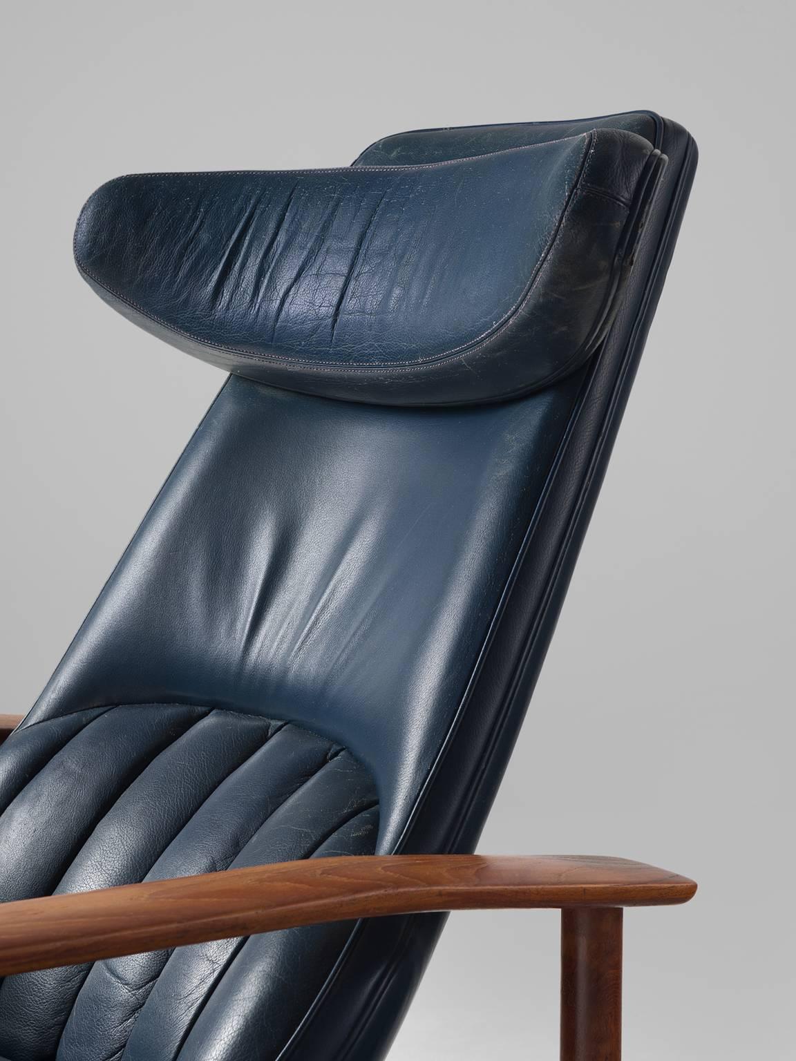Leather Lounge Chair by Sven Ivar Dysthe for Dokka Mobler Norway