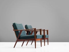 Danish Reclining Upholstered Easy Chairs, 1950s