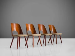 Oswald Haerdtl Set of Four Bent Chairs for Thonet