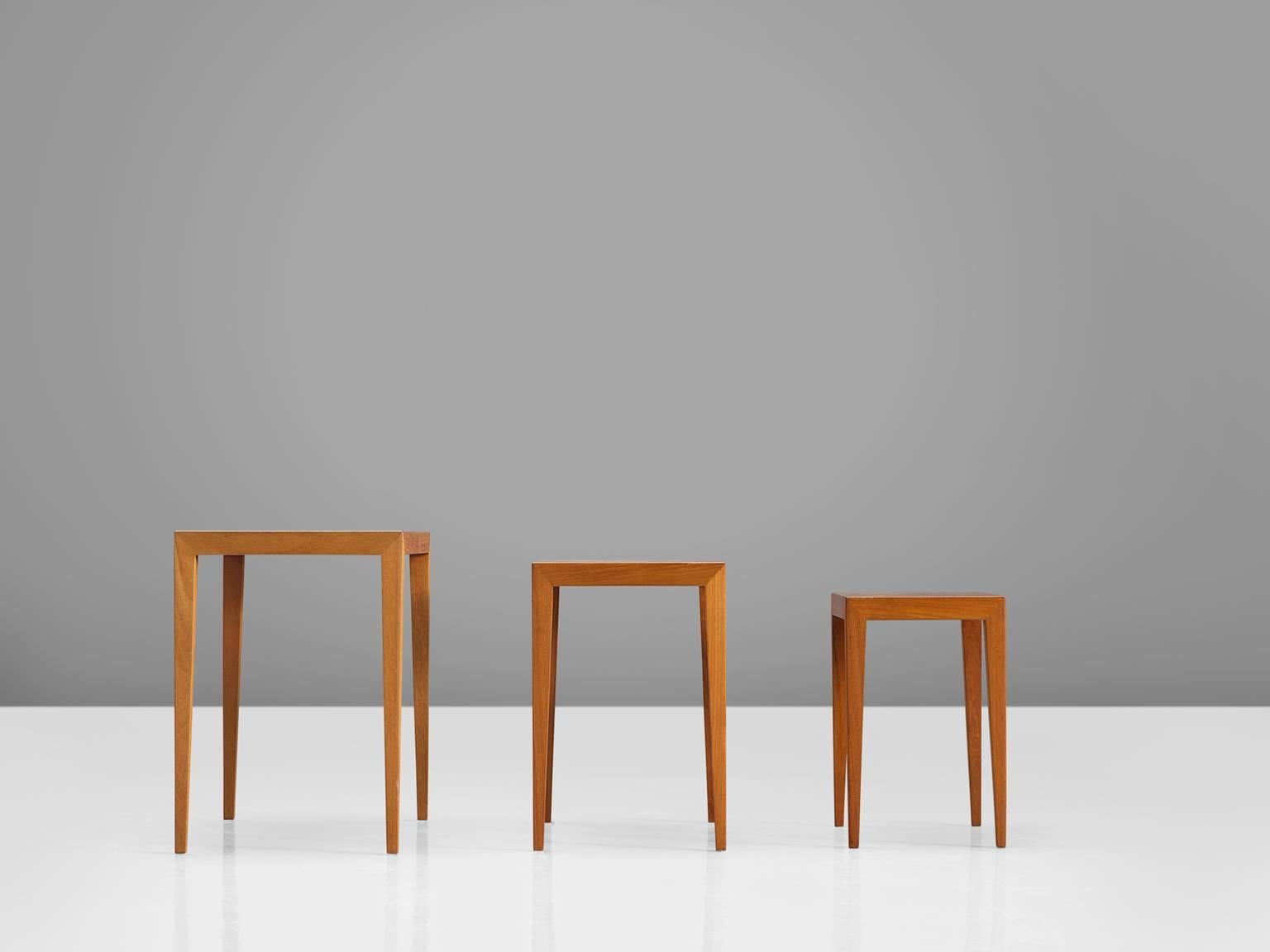 Scandinavian Modern Severin Hansen Nesting Tables in Teak, 1950s