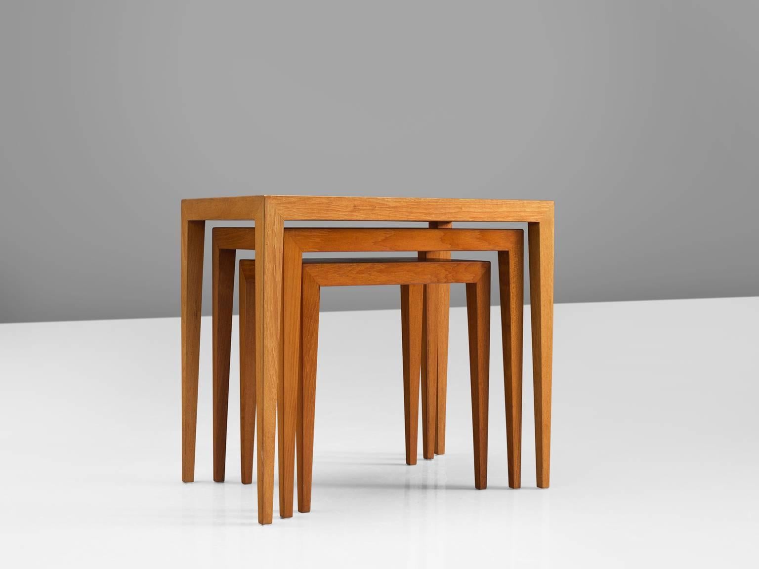 Severin Hansen Nesting Tables in Teak, 1950s In Excellent Condition In Waalwijk, NL