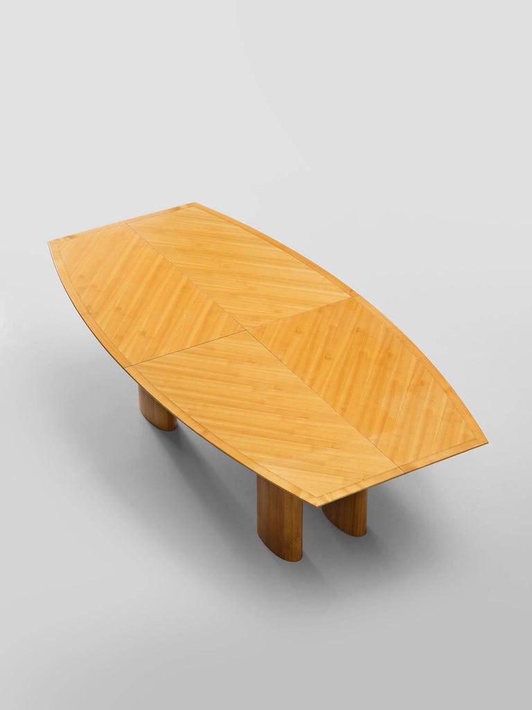 Italian Conference Table with Boat Shaped Top For Sale at 1stDibs