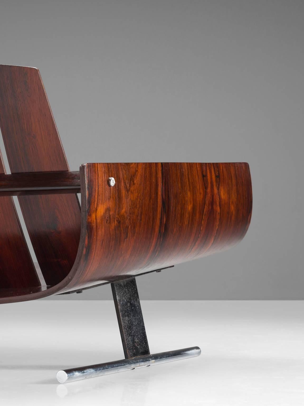 Brazilian Jorge Zalszupin Pair of 'Presidential' Lounge Chairs in Rosewood