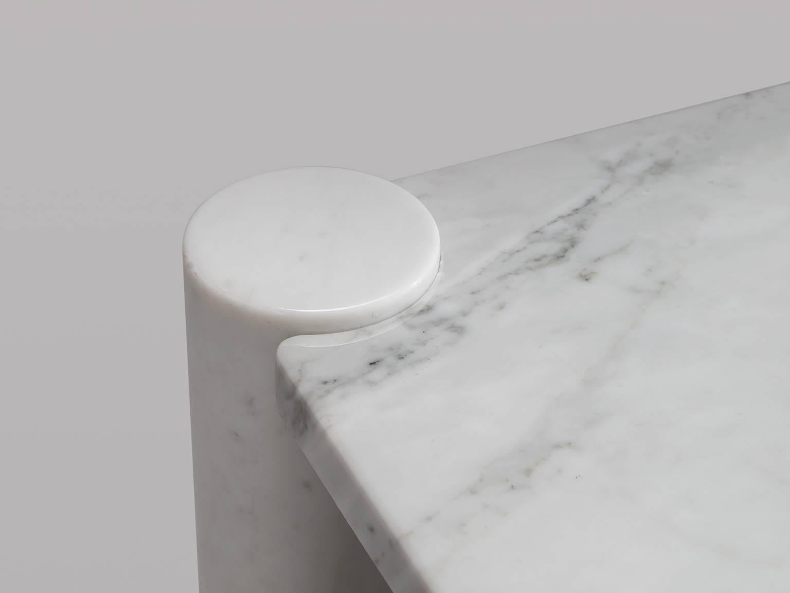 Coffee-Table 'Jumbo' in Carrara Marble by Gae Aulenti for Knoll 1