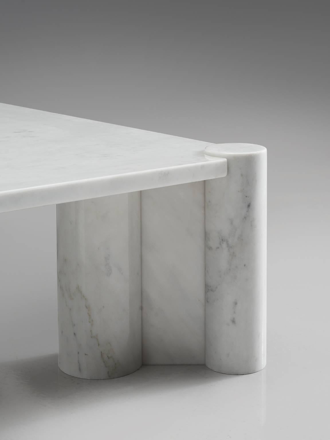 Coffee-Table 'Jumbo' in Carrara Marble by Gae Aulenti for Knoll 2