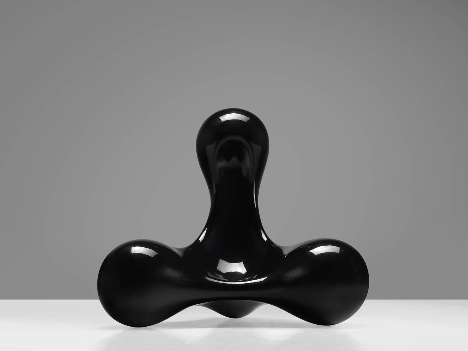 Pieter Kortekaas, chair, fiberglass, the Netherlands, 1976

This chair is designed by the Dutch designer and artist Pieter Kortekaas. This black fiberglass chair is executed in a deep coated black color. The postmodern, playful form is inspired on