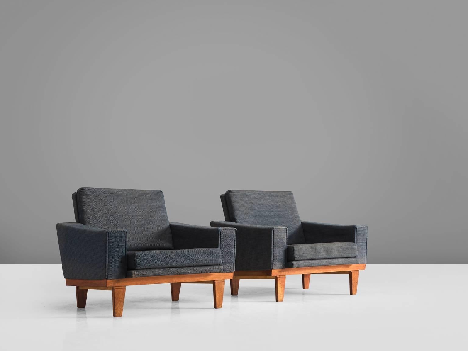 Danish Four-Seat Sofa with Teak Frame 2