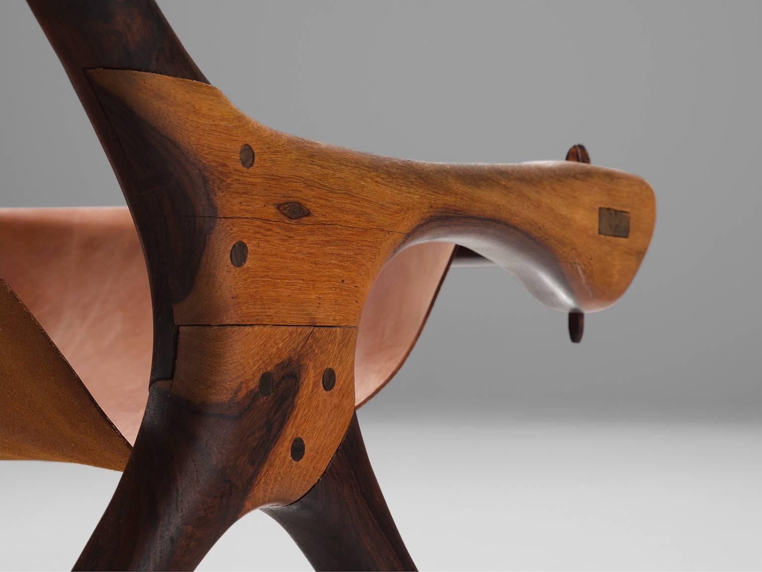 Don Shoemaker for Mexican Señal Furniture in Cocobolo and Leather 1