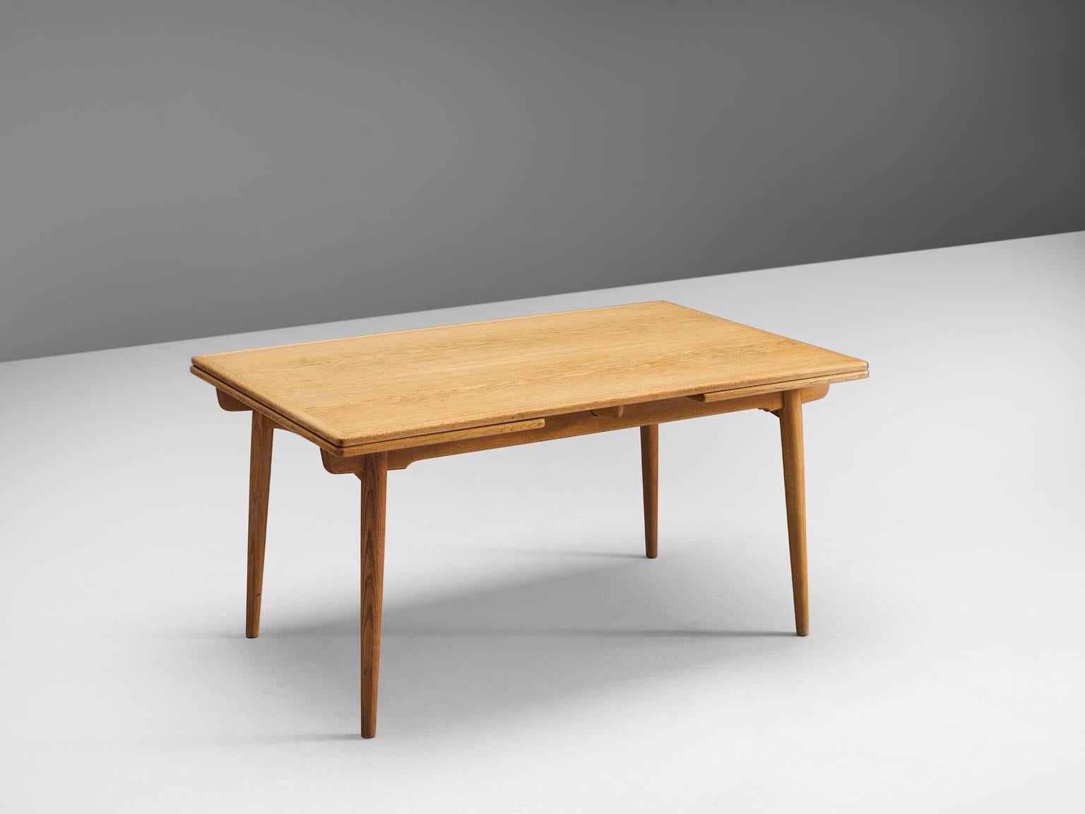 Scandinavian Modern Hans Wegner Extendable Table for Andreas Tuck in Teak and Oak