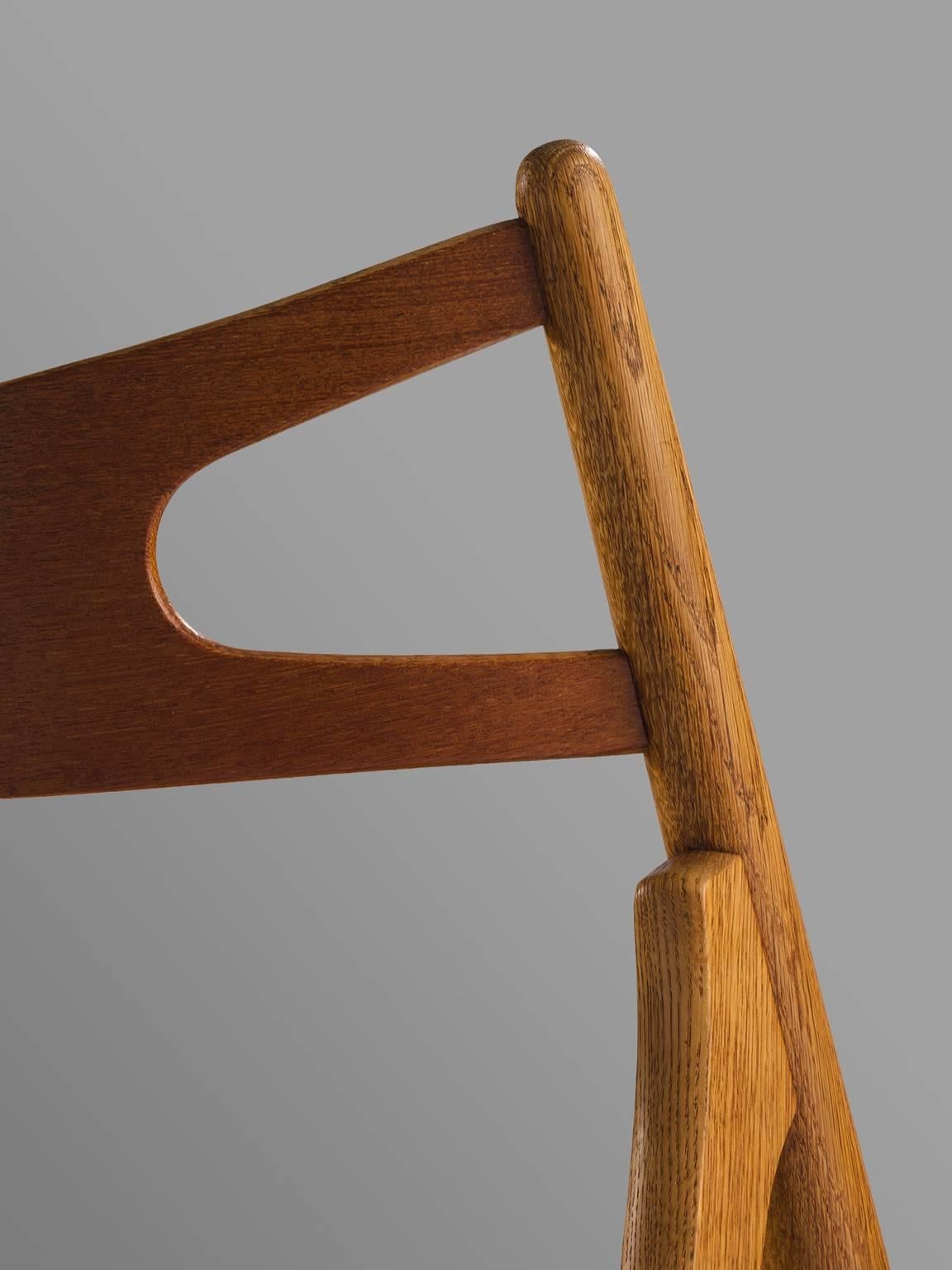 Beech Hans J. Wegner Restored Set of Eight Matching Sawbuck Chairs