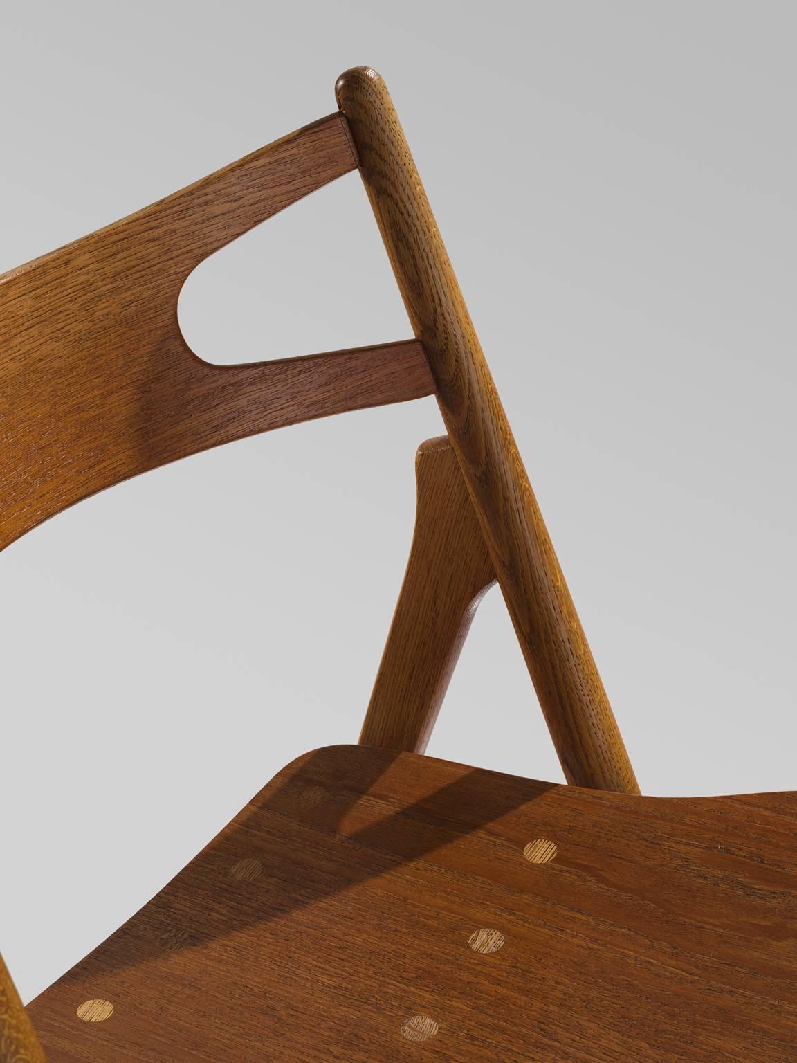 Hans J. Wegner Restored Set of Eight Matching Sawbuck Chairs 1