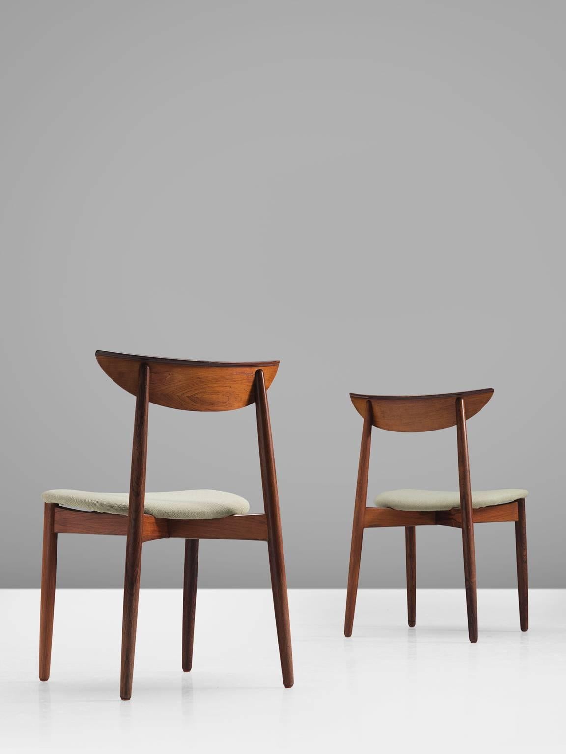 Harry Østergaard Set of Four Dining Chairs in Rosewood In Good Condition In Waalwijk, NL