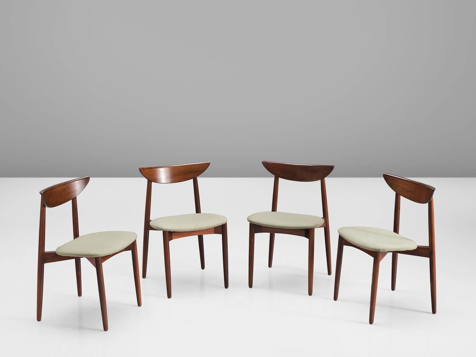 Danish Harry Østergaard Set of Four Dining Chairs in Rosewood