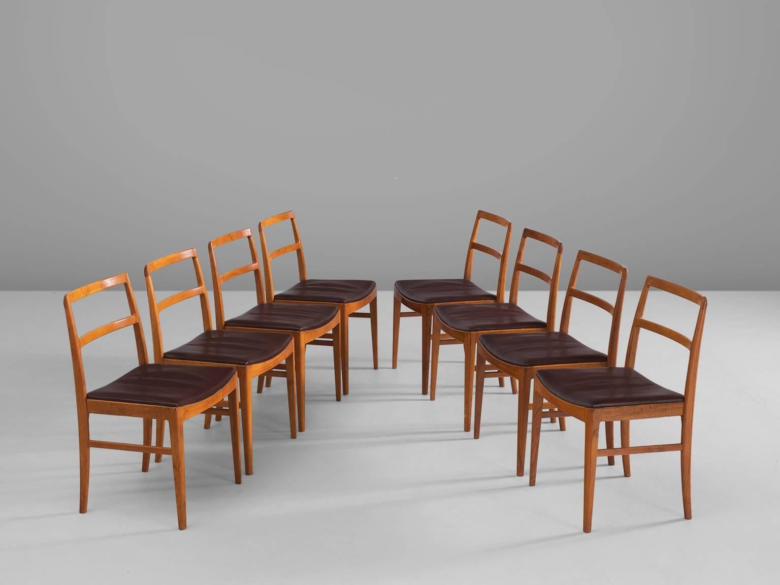 Danish Arne Vodder Fourteen Teak Dining Chairs for Sibast