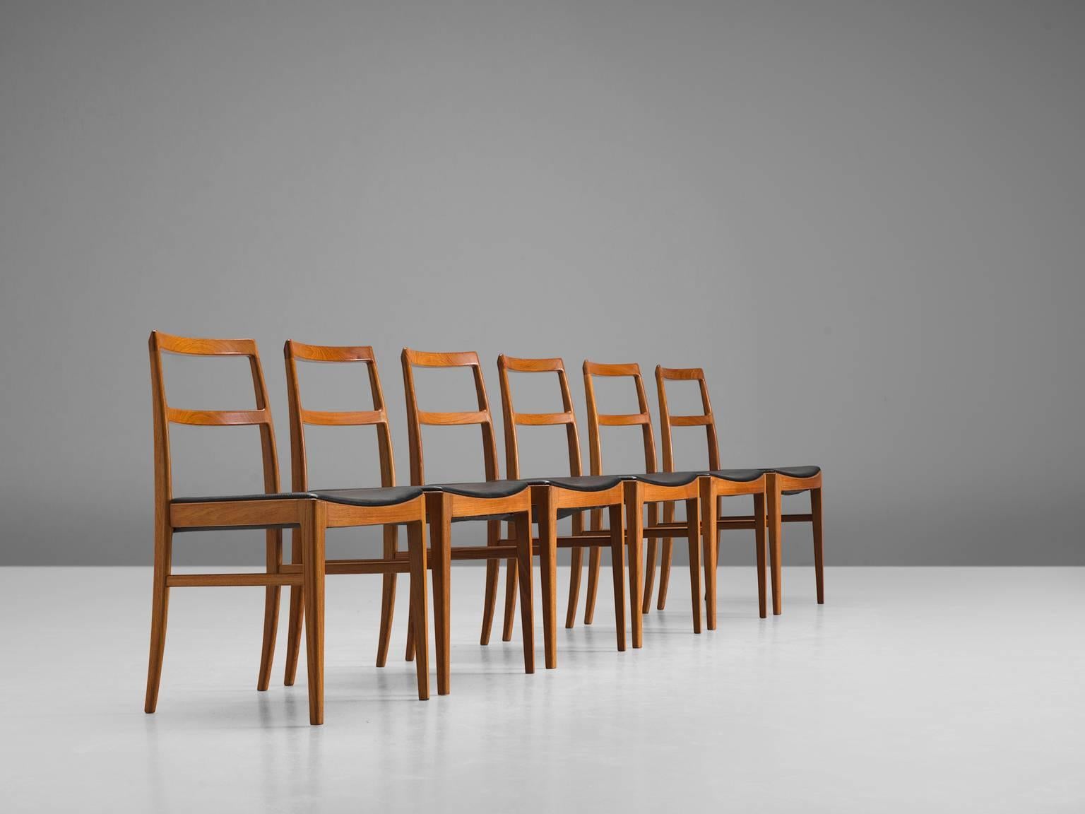 Arne Vodder Fourteen Teak Dining Chairs for Sibast In Good Condition In Waalwijk, NL