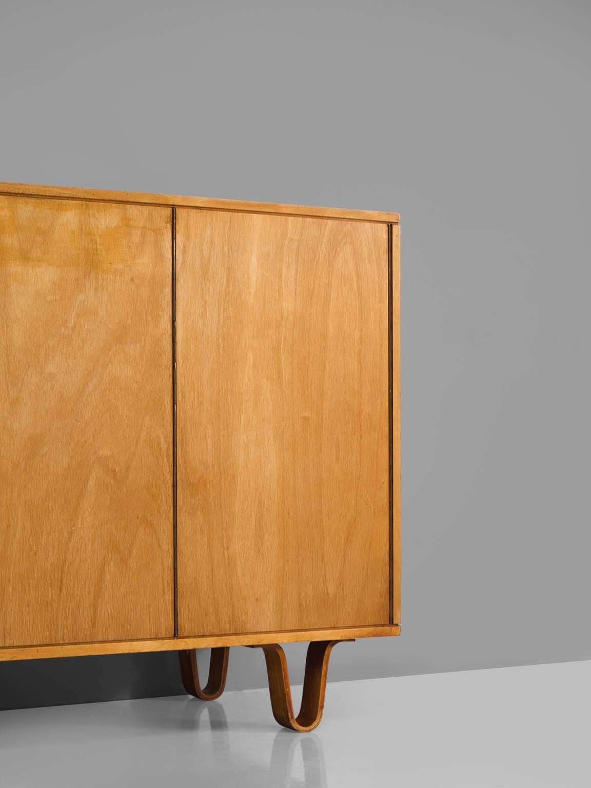 Mid-20th Century Cees Braakman Birch Four-Door Cabinet for Pastoe
