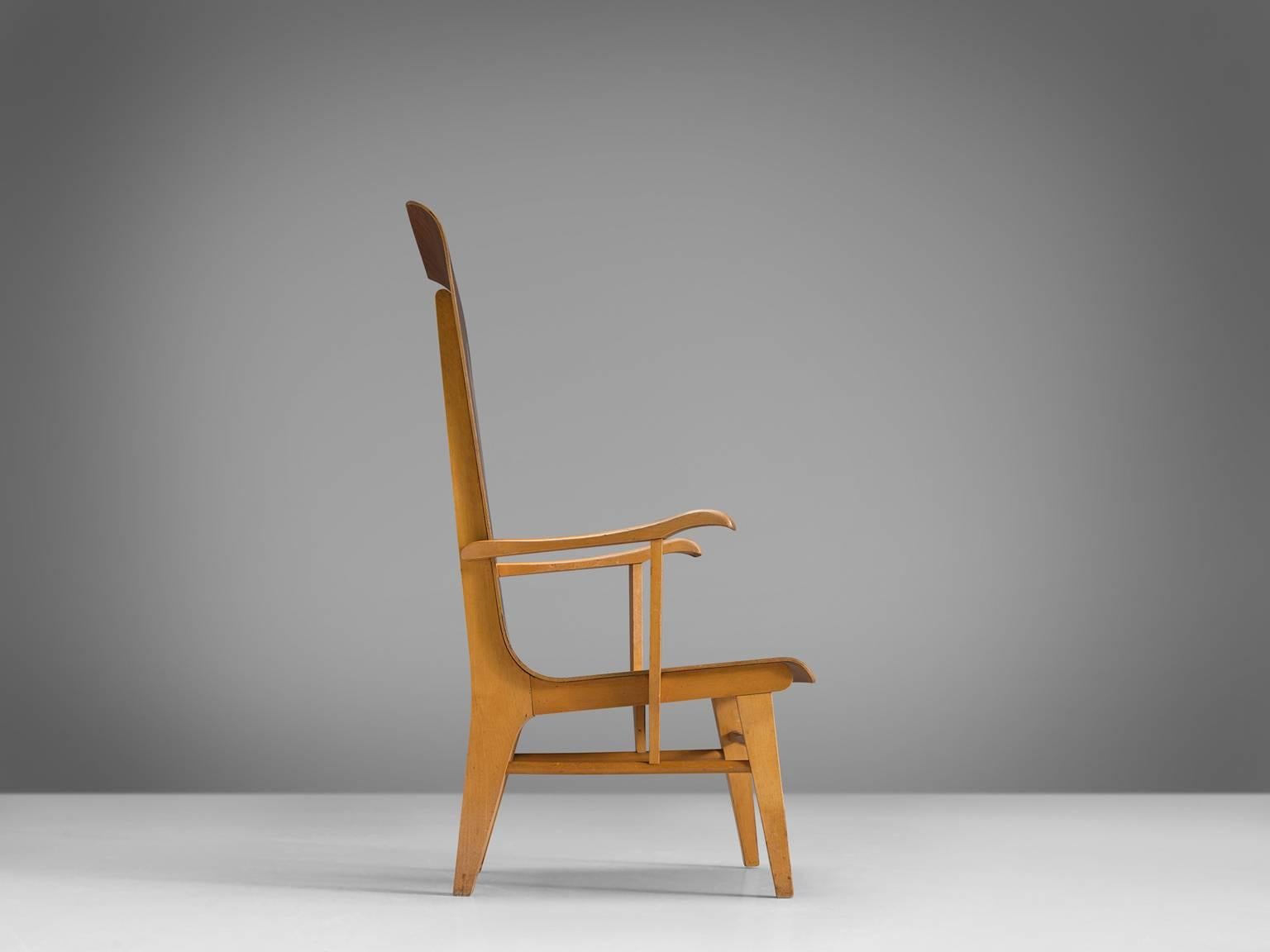 Dutch Auke Komter for Metz & Co Armchair, circa 1930s