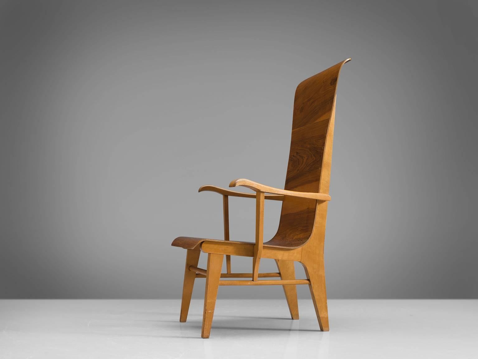 Mid-Century Modern Auke Komter for Metz & Co Armchair, circa 1930s