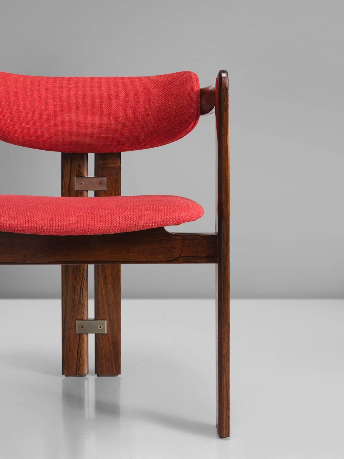 Fabric 'Pamplona' Chairs by Augusto Savini for Pozzi