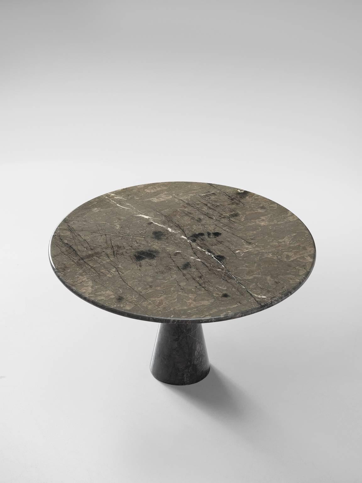 Angelo Mangiarotti Italian Grey Marble Dining Table In Good Condition In Waalwijk, NL