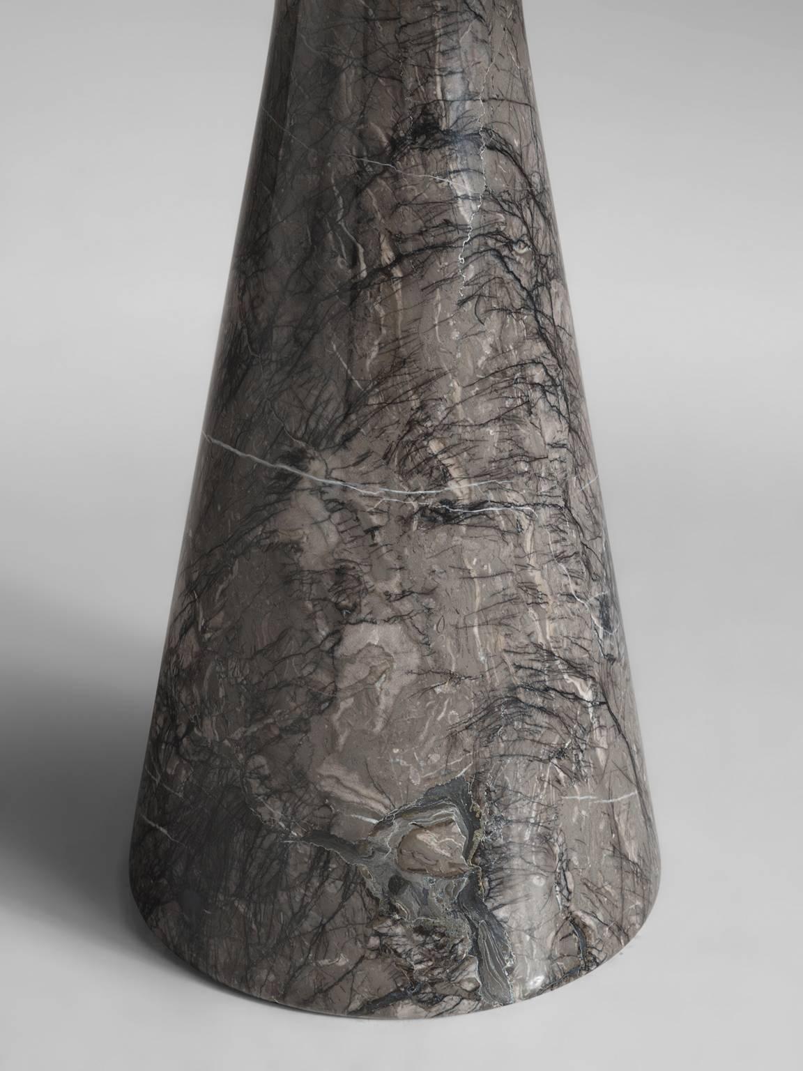 Angelo Mangiarotti Italian Grey Marble Dining Table 2