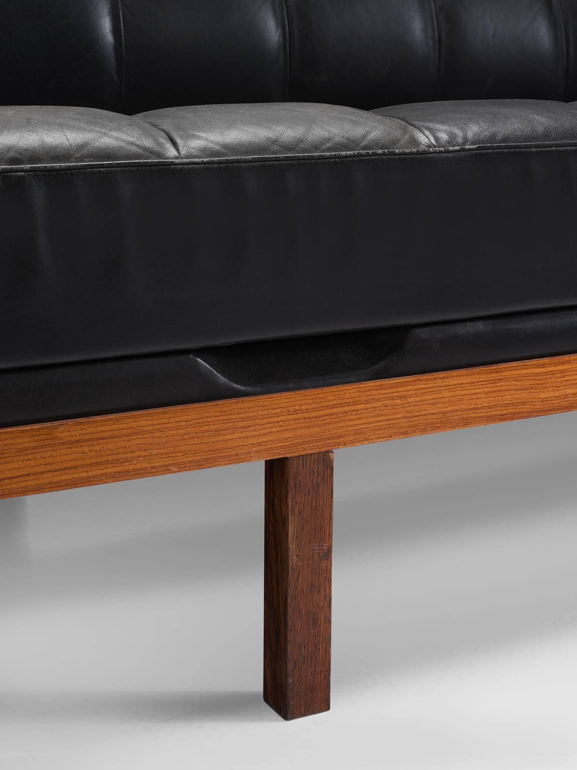 Mid-20th Century Johannes Spalt 'Constanze' Original Leather Rosewood Daybed for Wittmann