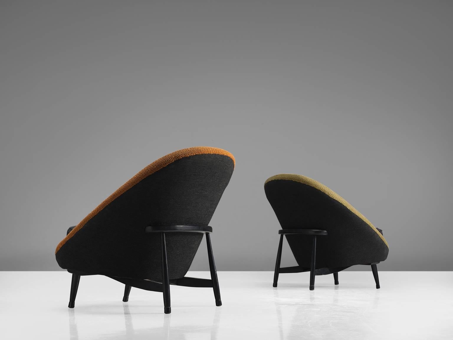 Dutch Pair of Theo Ruth for Artifort Armchairs