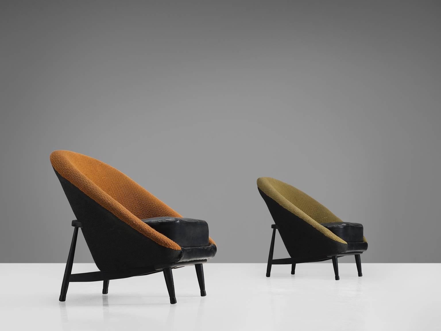 Mid-Century Modern Pair of Theo Ruth for Artifort Armchairs