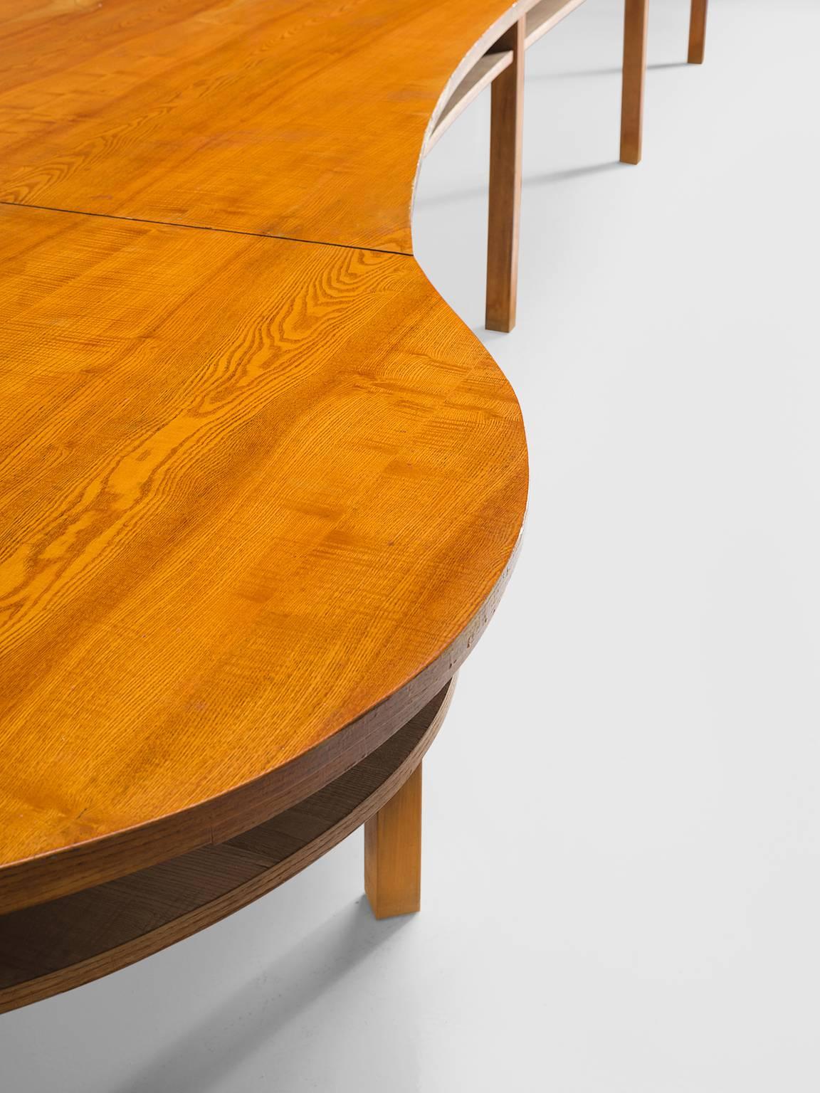 Mid-20th Century Very Large Oak Conference Table
