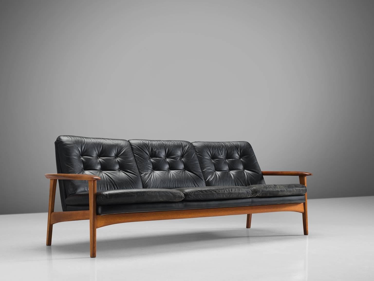 leather danish sofa