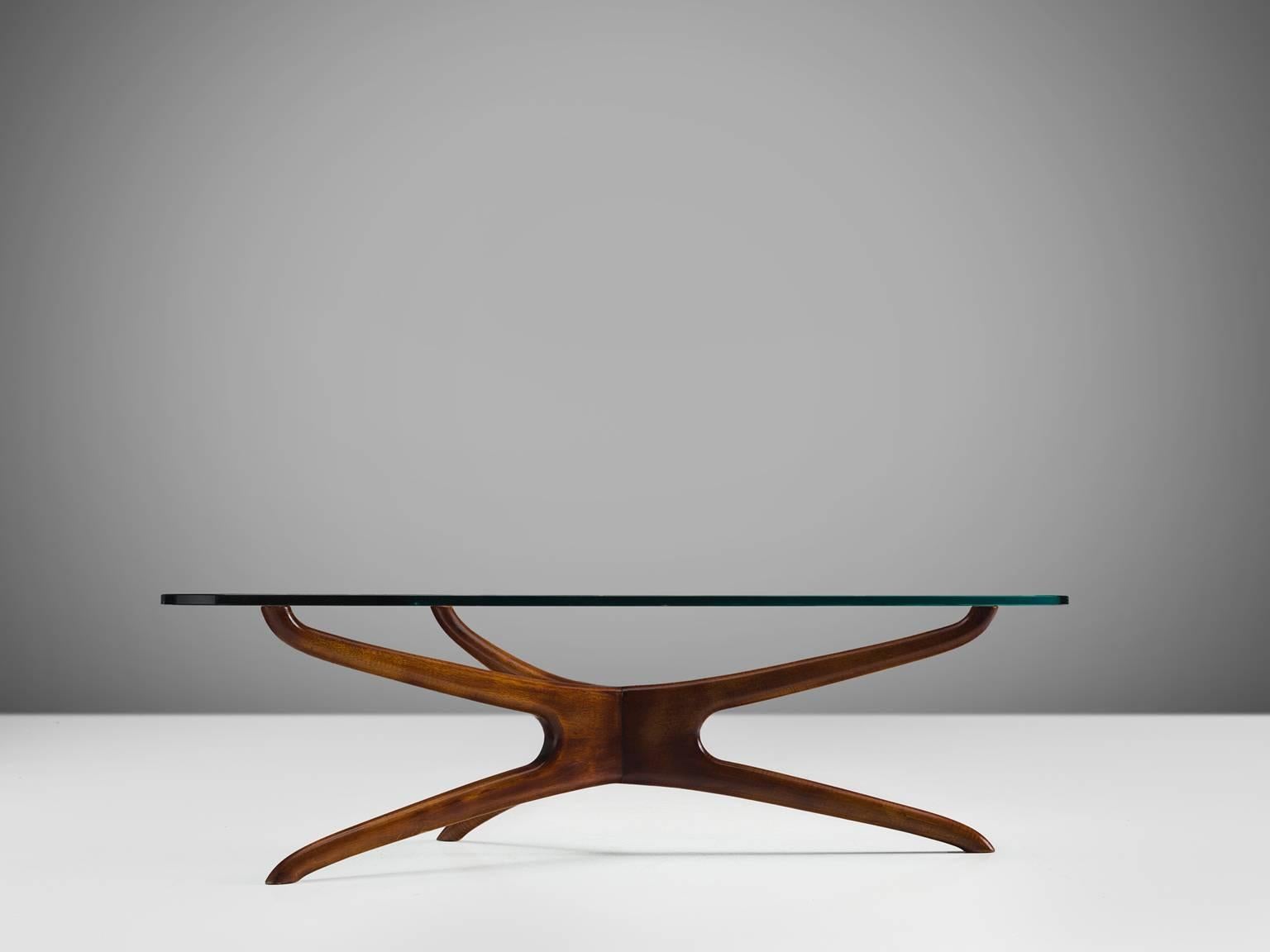 Mid-Century Modern Vladimir Kagan 'Tri-Symmetric' Coffee Table in Walnut