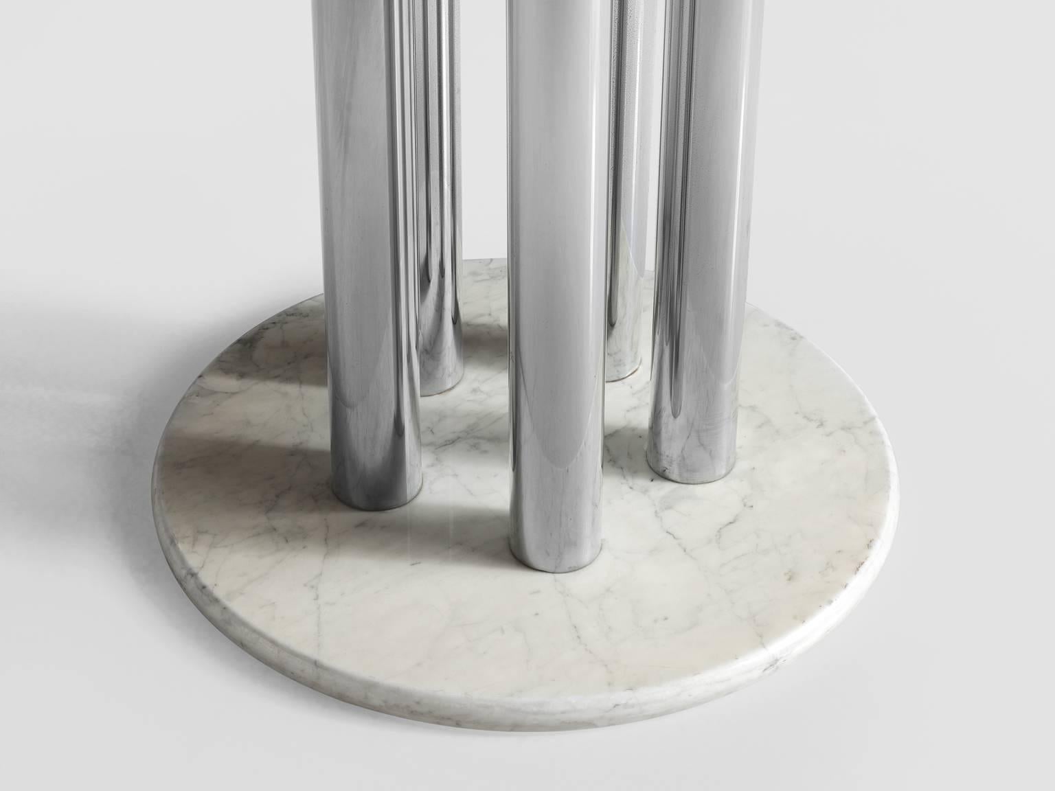 Late 20th Century Postmodern Marble and Metal Italian Centre Table