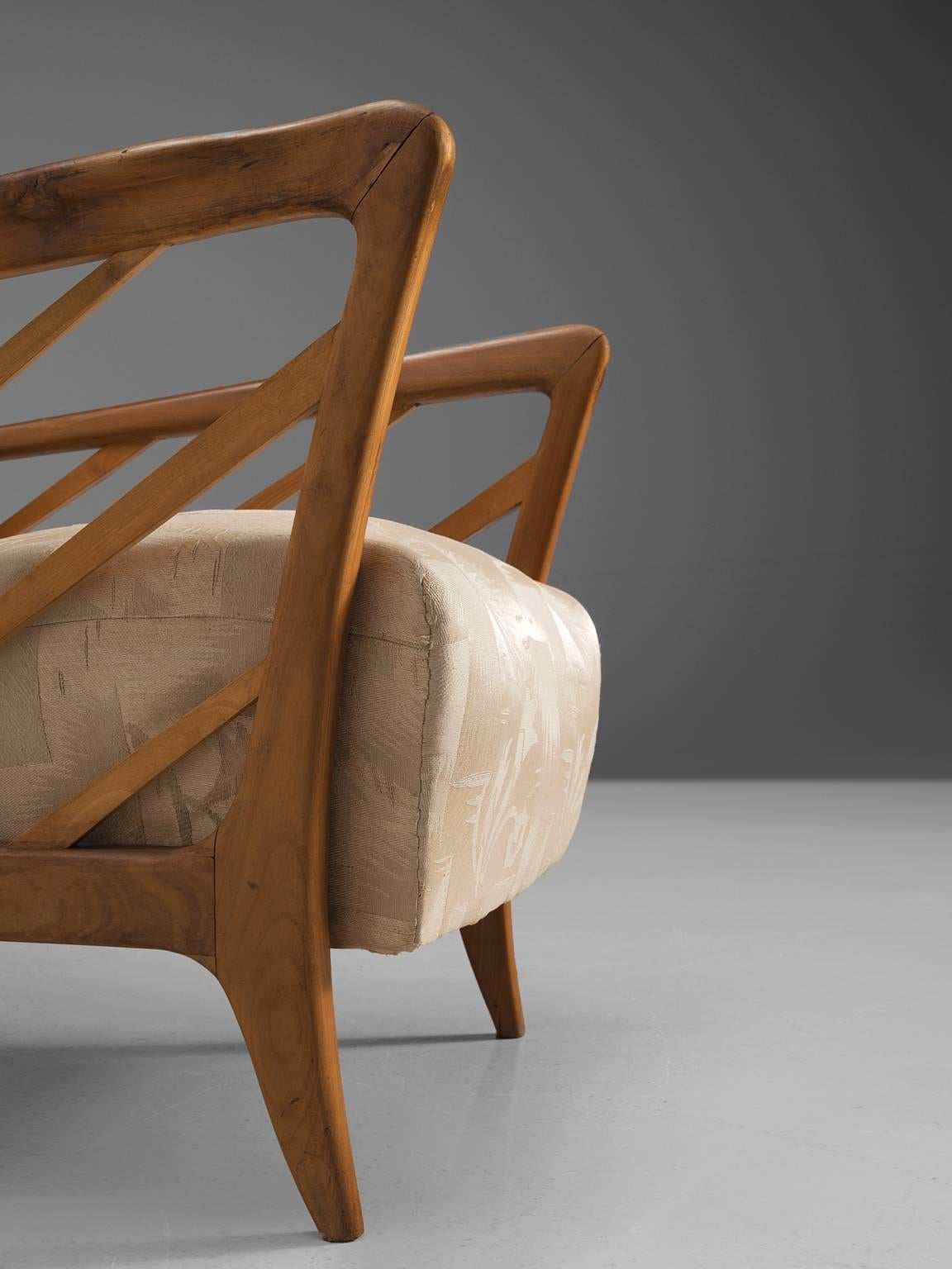 Italian Walnut Easy Chairs, circa 1960 1