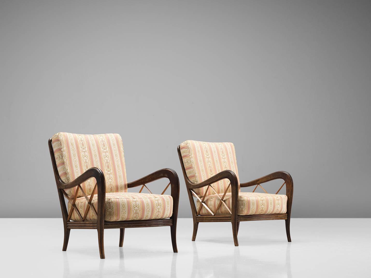 Mid-Century Modern Italian Easy Chairs, circa 1960