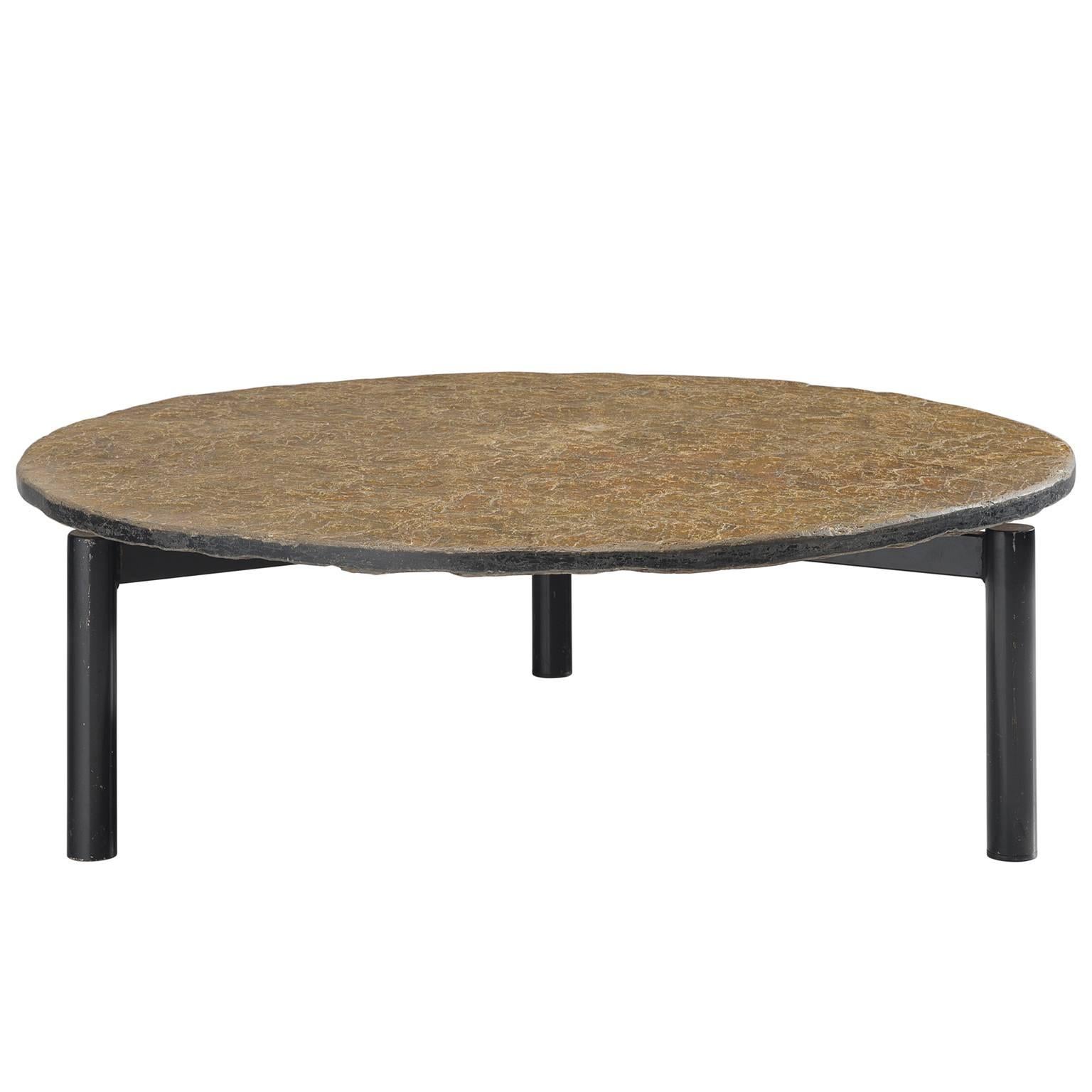 Structured Slate Midcentury Coffee Table