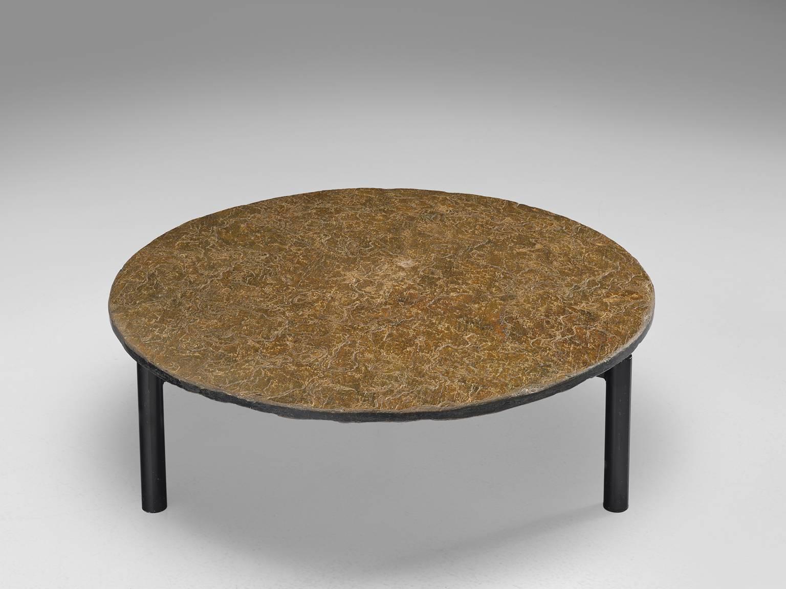 Mid-Century Modern Structured Slate Midcentury Coffee Table