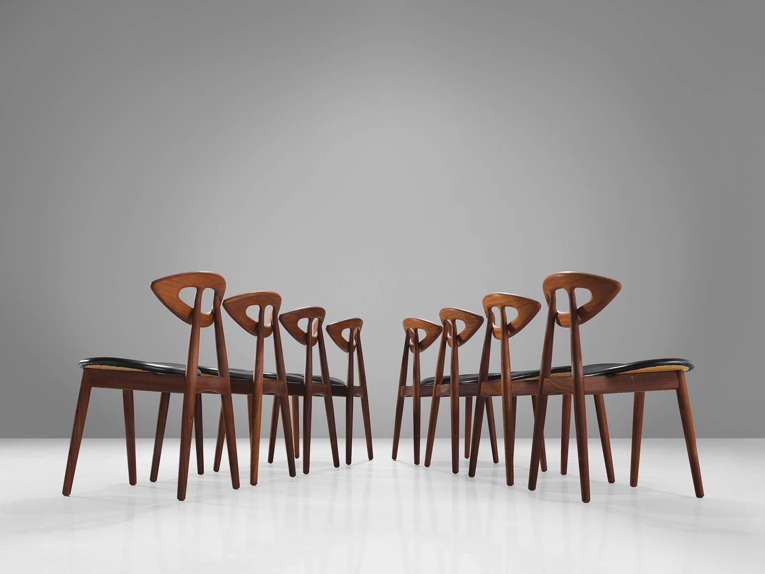 Danish Ejvind A. Johnasson Set of Eight 'Eye' Dining Chairs