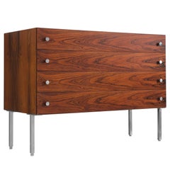 Poul Nørreklit Rosewood Cabinet with Metal Detailing