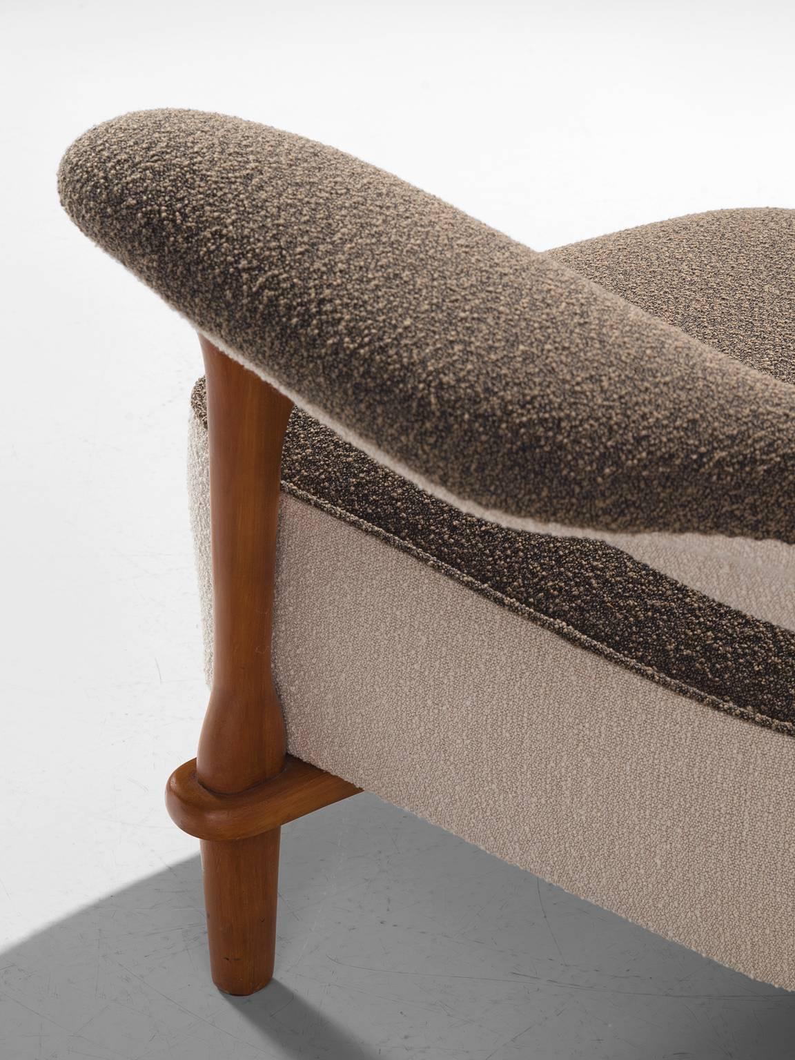 Fabric Theo Ruth for Artifort Reupholstered 'Gentleman' Armchair