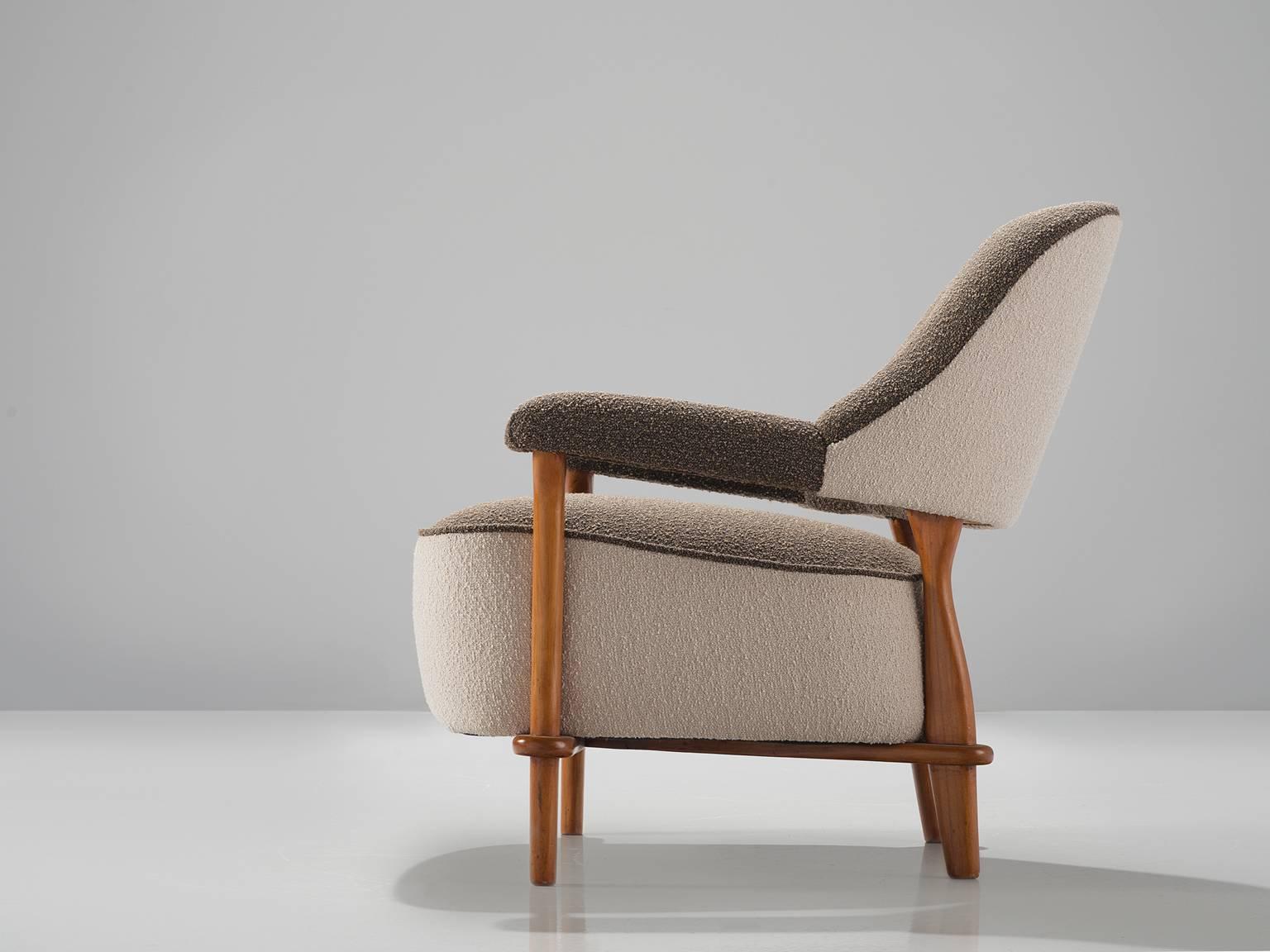 Dutch Theo Ruth for Artifort Reupholstered 'Lady' Armchair F109