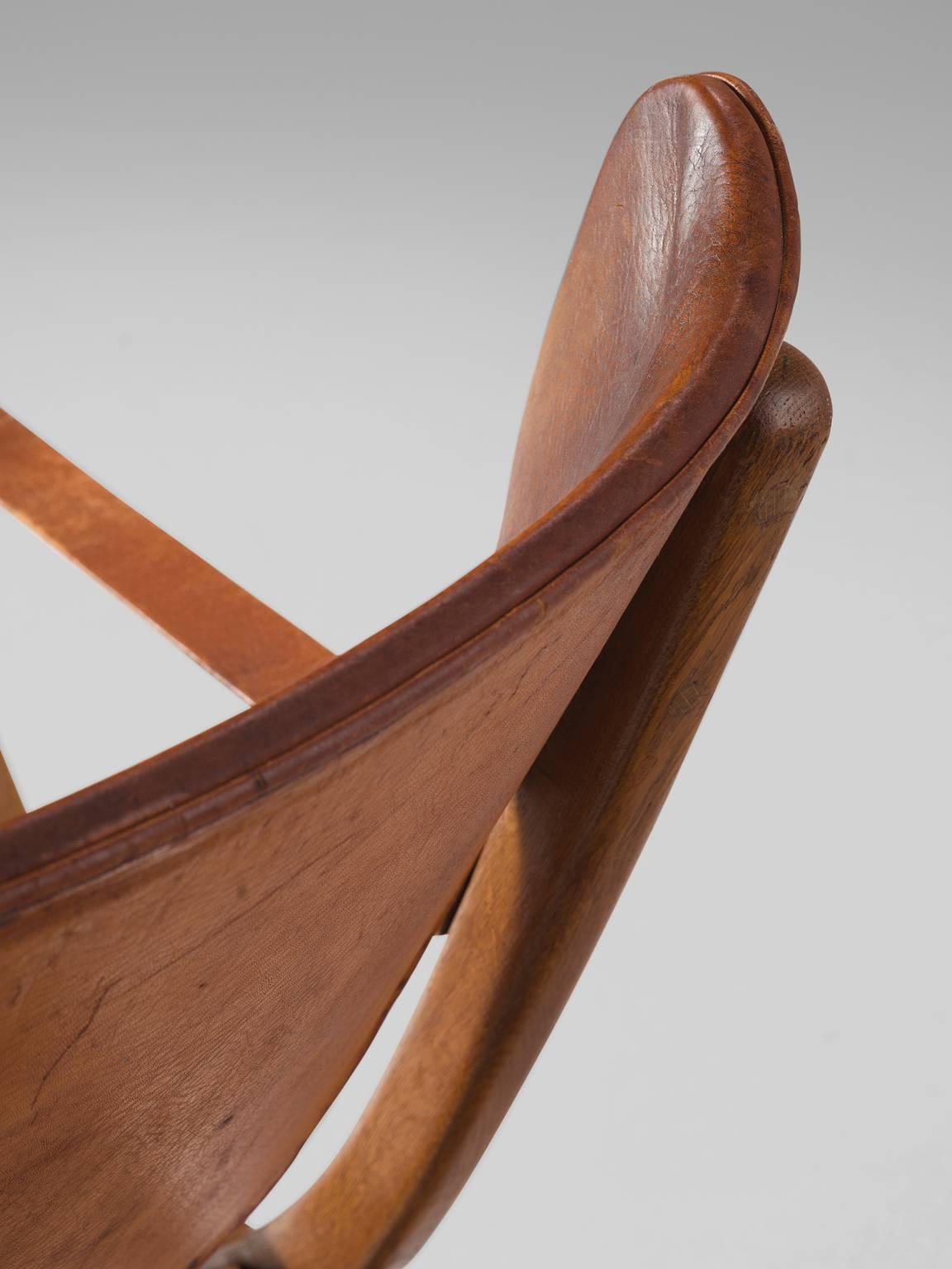 Poul Hundevad 'Egyptian' Chair in Cognac Leather 3