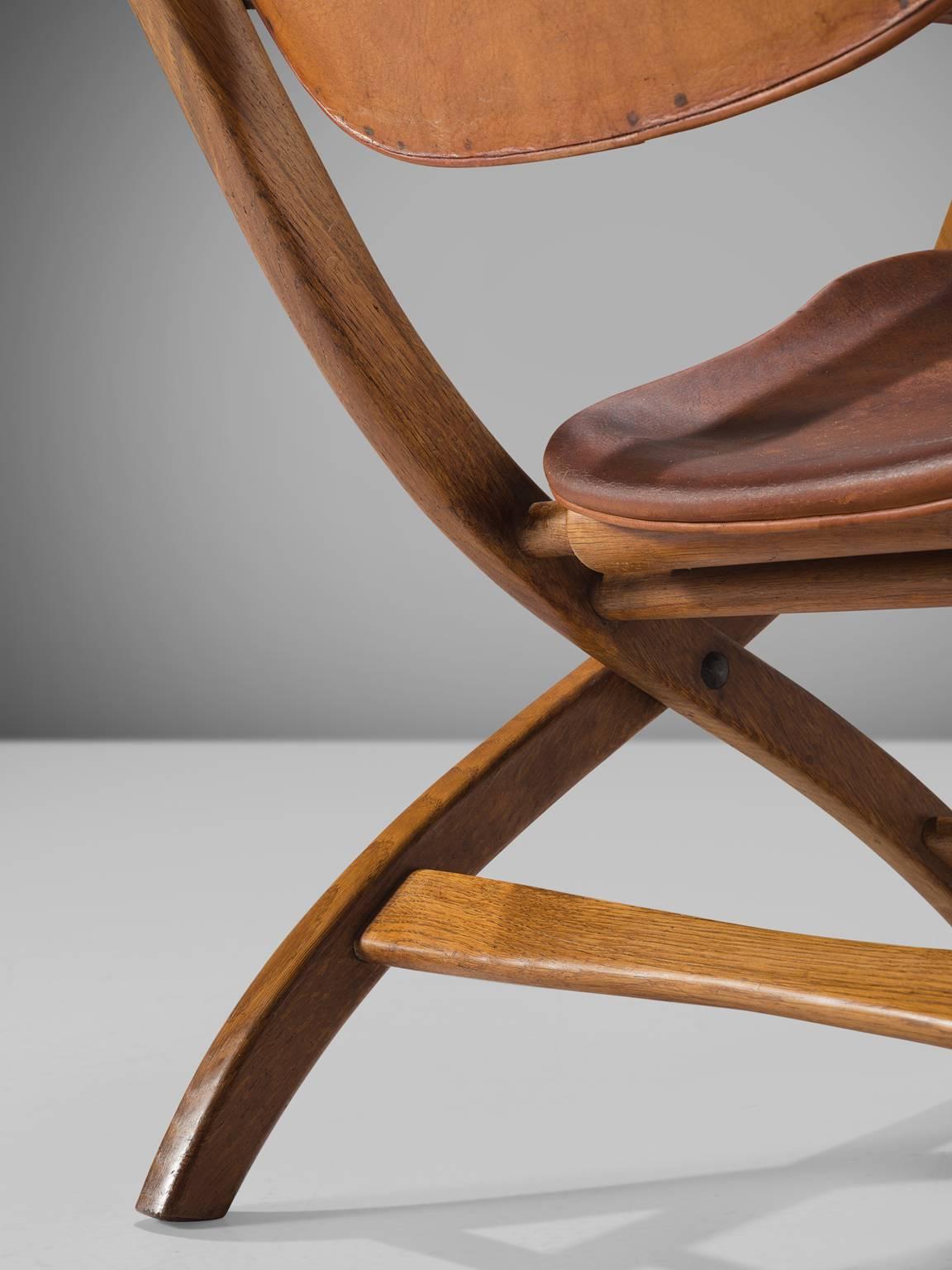 Poul Hundevad 'Egyptian' Chair in Cognac Leather 2