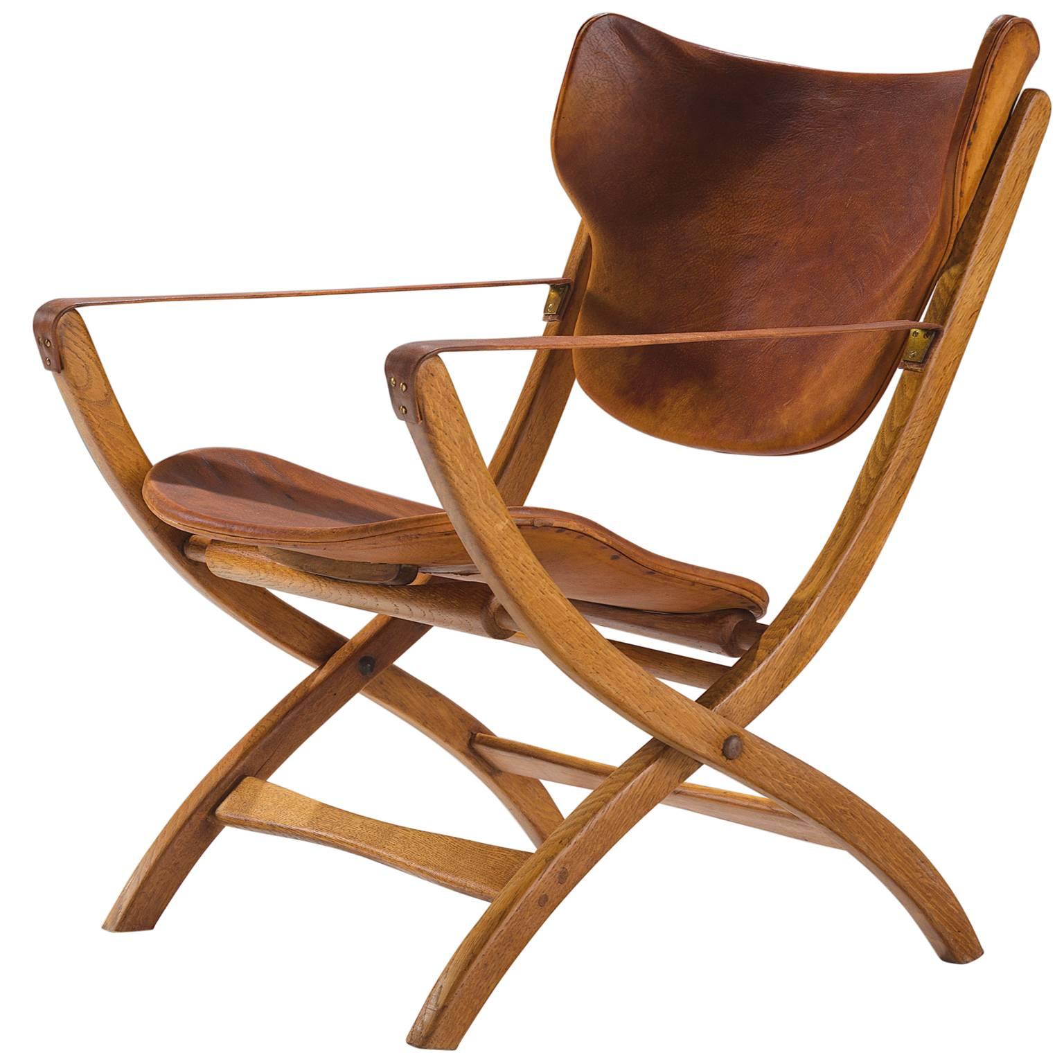 Poul Hundevad 'Egyptian' Chair in Cognac Leather