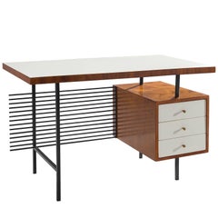 Brazilian Desk by Geraldo de Barros in Rosewood and Black Steel