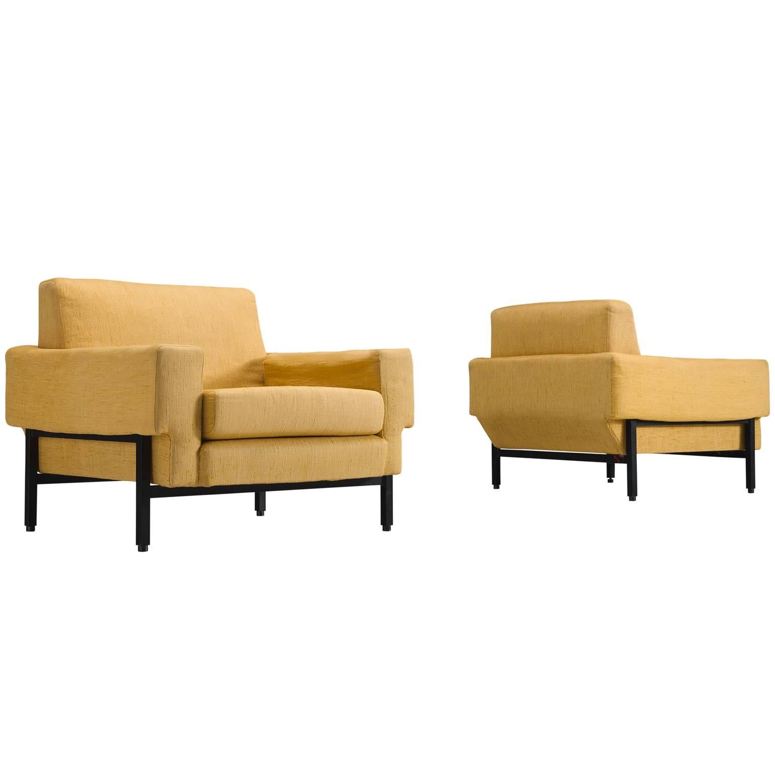 Set of Two Italian Armchairs for Saporiti