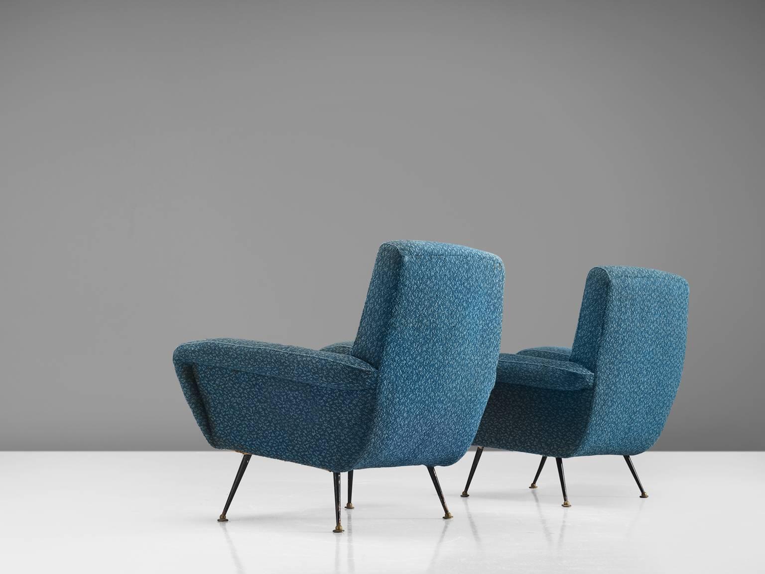 Italian Pair of Armchairs by Isa, circa 1950 In Good Condition In Waalwijk, NL