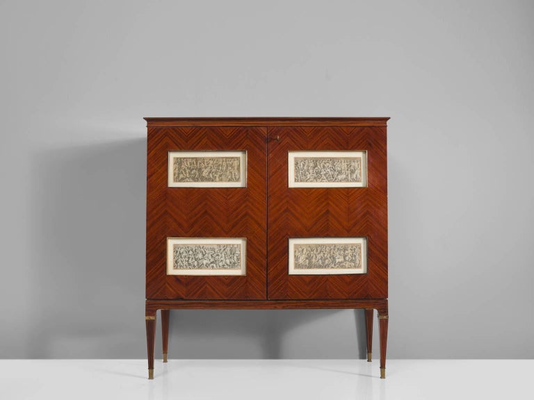 Paolo Buffa Large Liquor Cabinet At 1stdibs