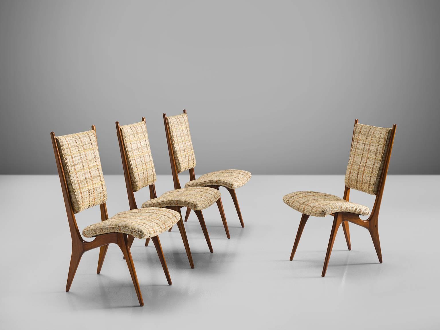 American Vladimir Kagan for Dreyfuss Dining Chairs in Walnut