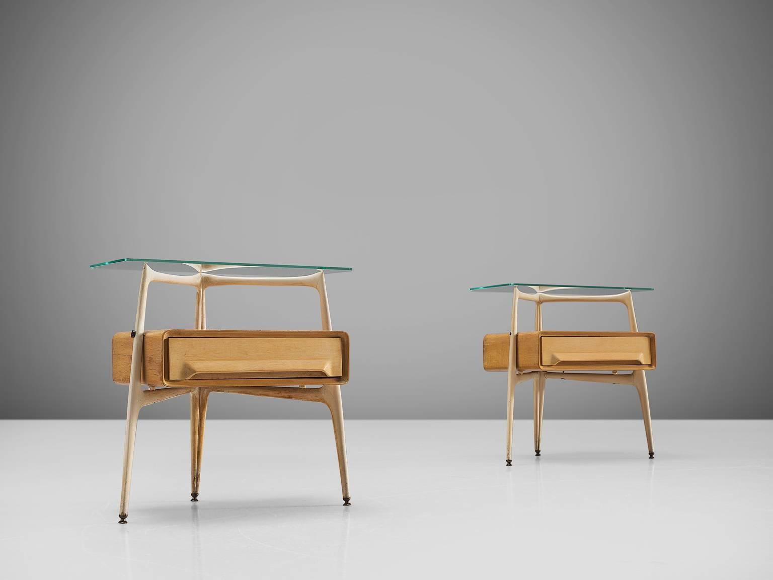 Mid-Century Modern Silvio Cavatorta Side Tables, circa 1955