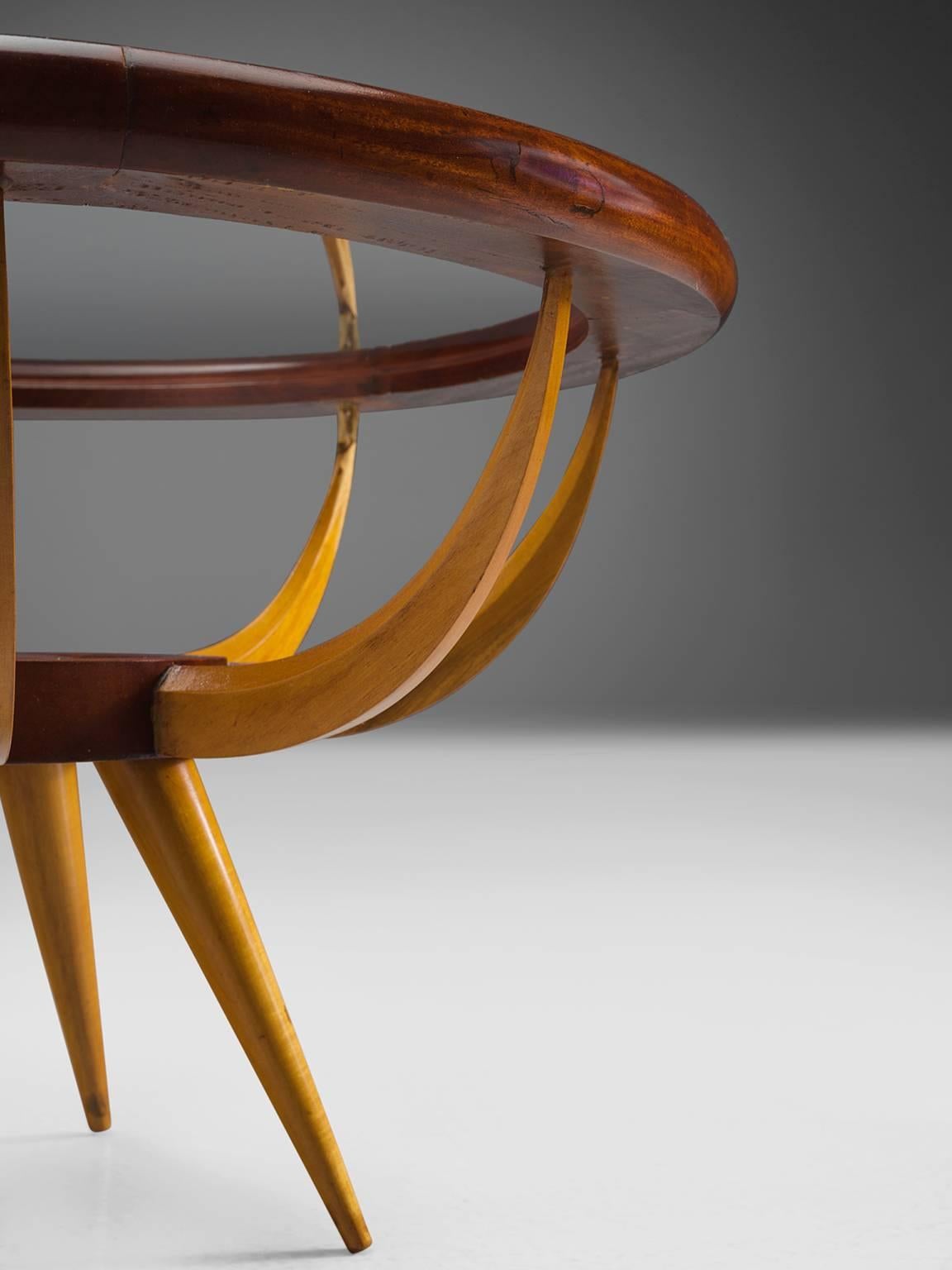 Giuseppe Scapinelli Caviuna and Glass Side Table 1